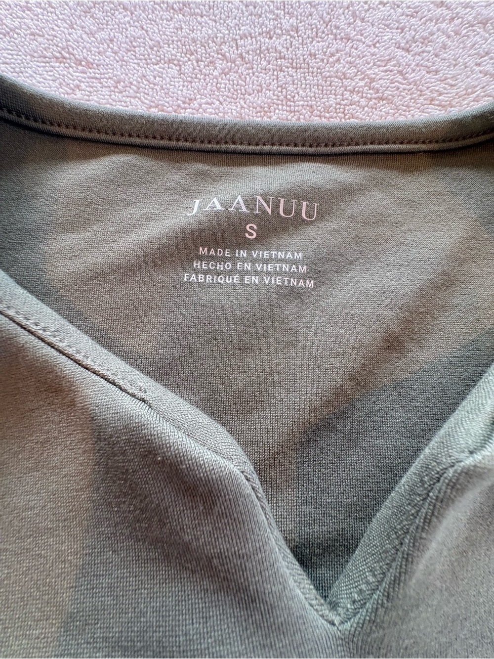 Jaanuu Olive Scrub Set S Top XS Pants Knit Twill - Picture 13 of 16
